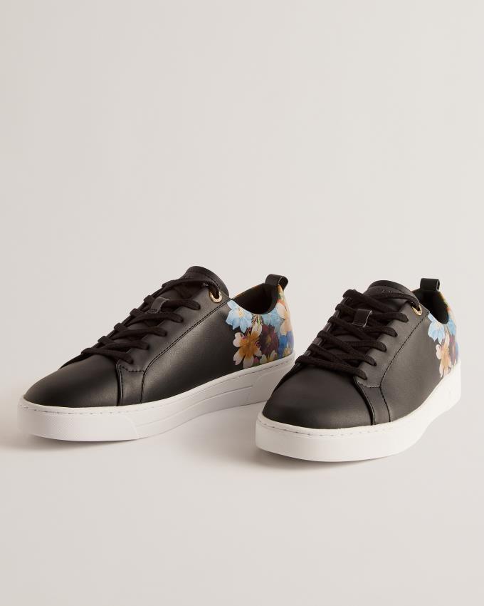 Basket Ted Baker Floral Print Cupsole Noir Femme | HGM-89072242